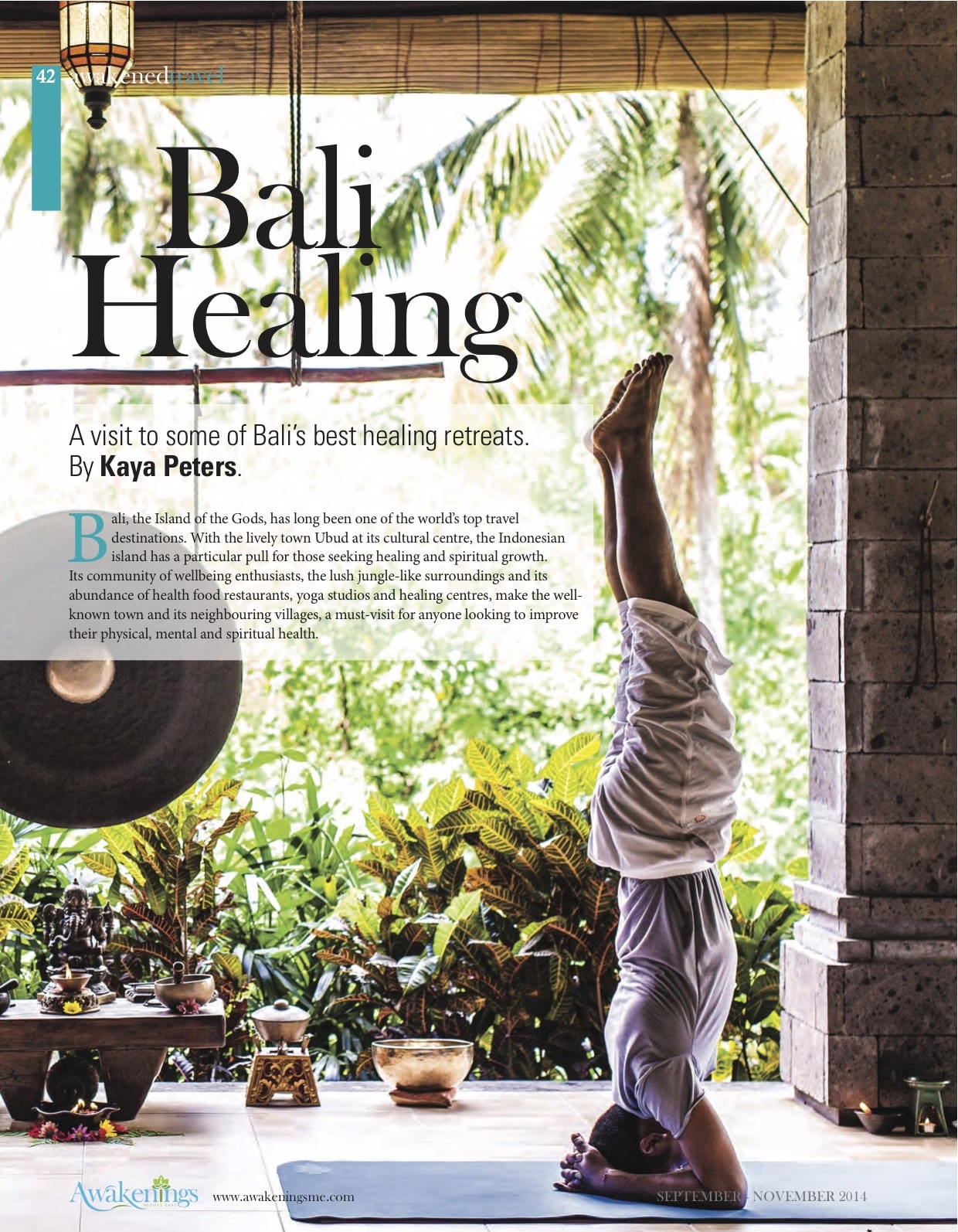 Screenshot of a magazine article by Kaya Yoga